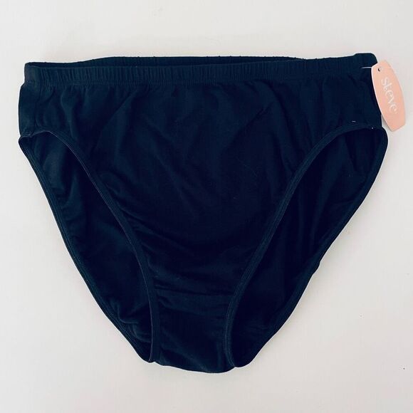 NWT St. Eve Sz M Black 95% Cotton 5% Spandex Hiphugger Hipster panty - Picture 1 of 6